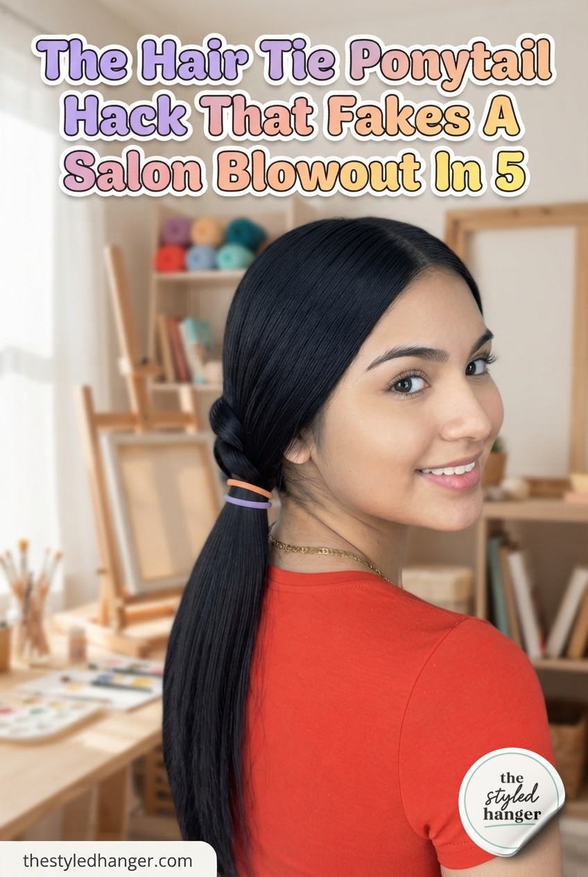 The Hair Tie Ponytail Hack That Fakes A Salon Blowout In 5