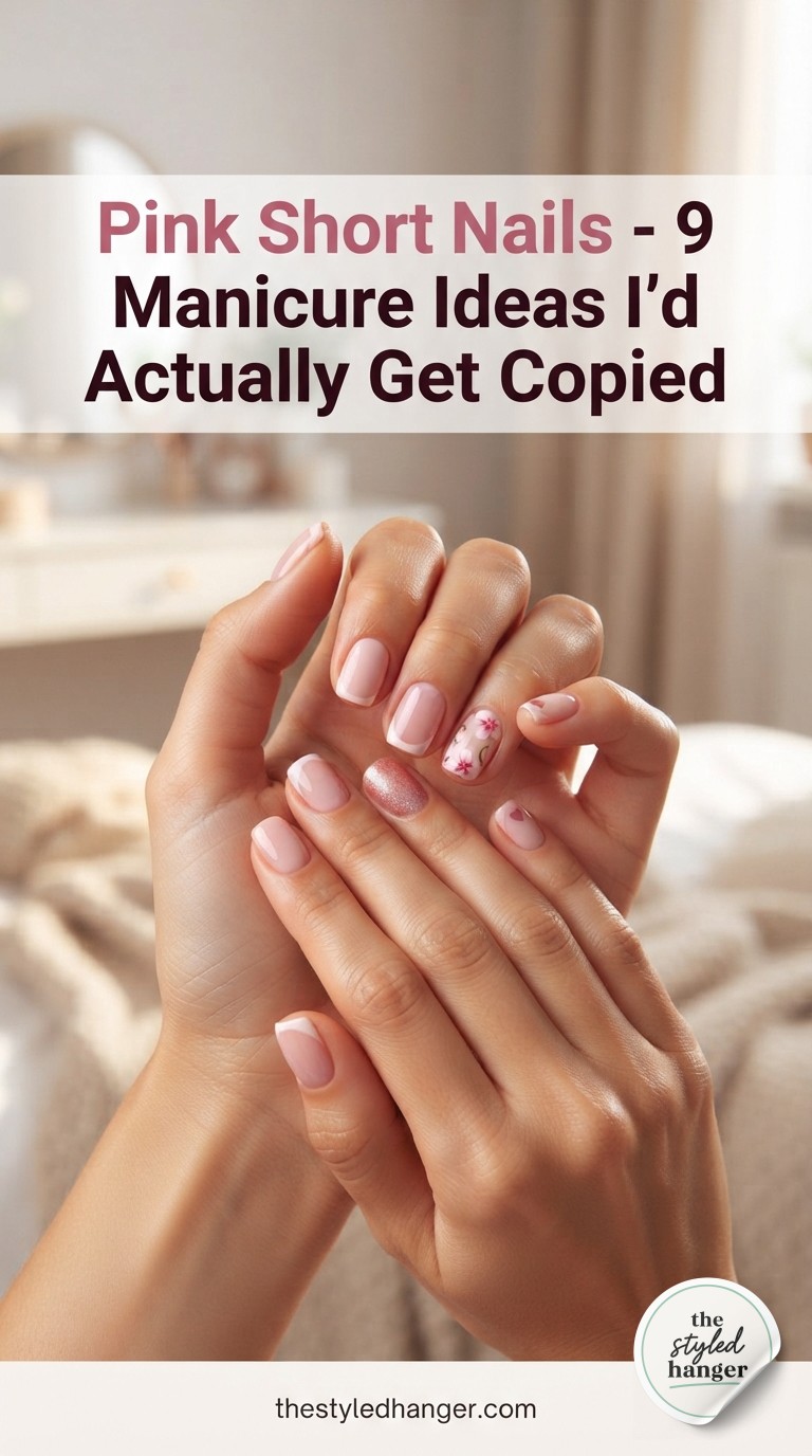 Pink Short Nails - 9 Manicure Ideas I'd Actually Get Copied