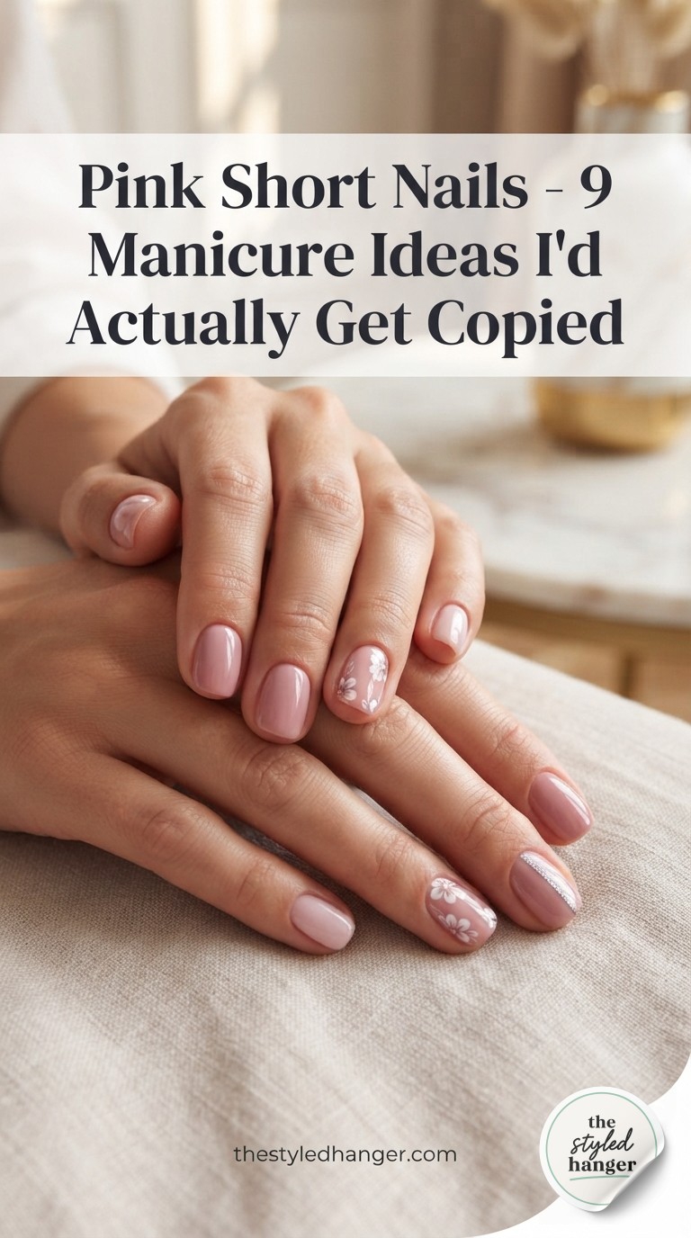 Pink Short Nails - 9 Manicure Ideas I'd Actually Get Copied