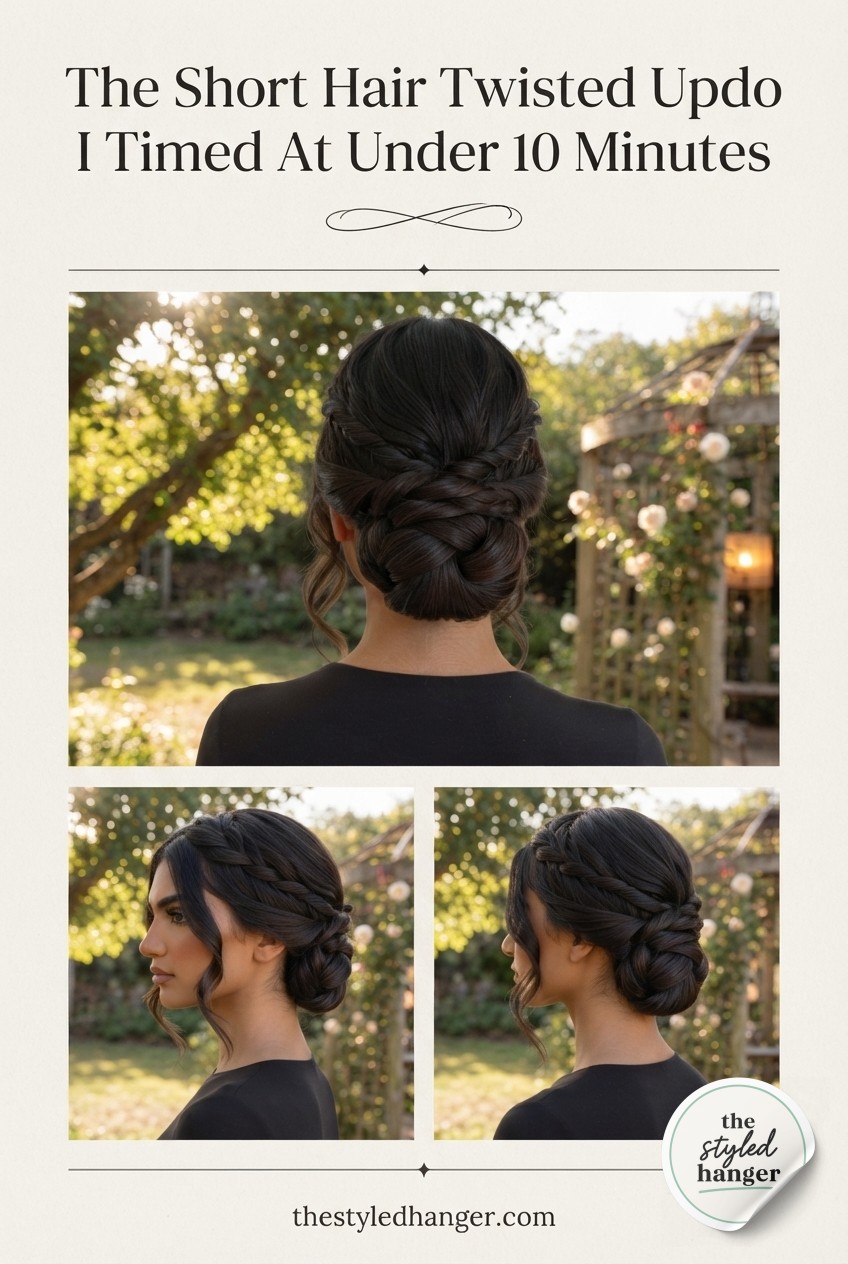 The Short Hair Twisted Updo I Timed At Under 10 Minutes